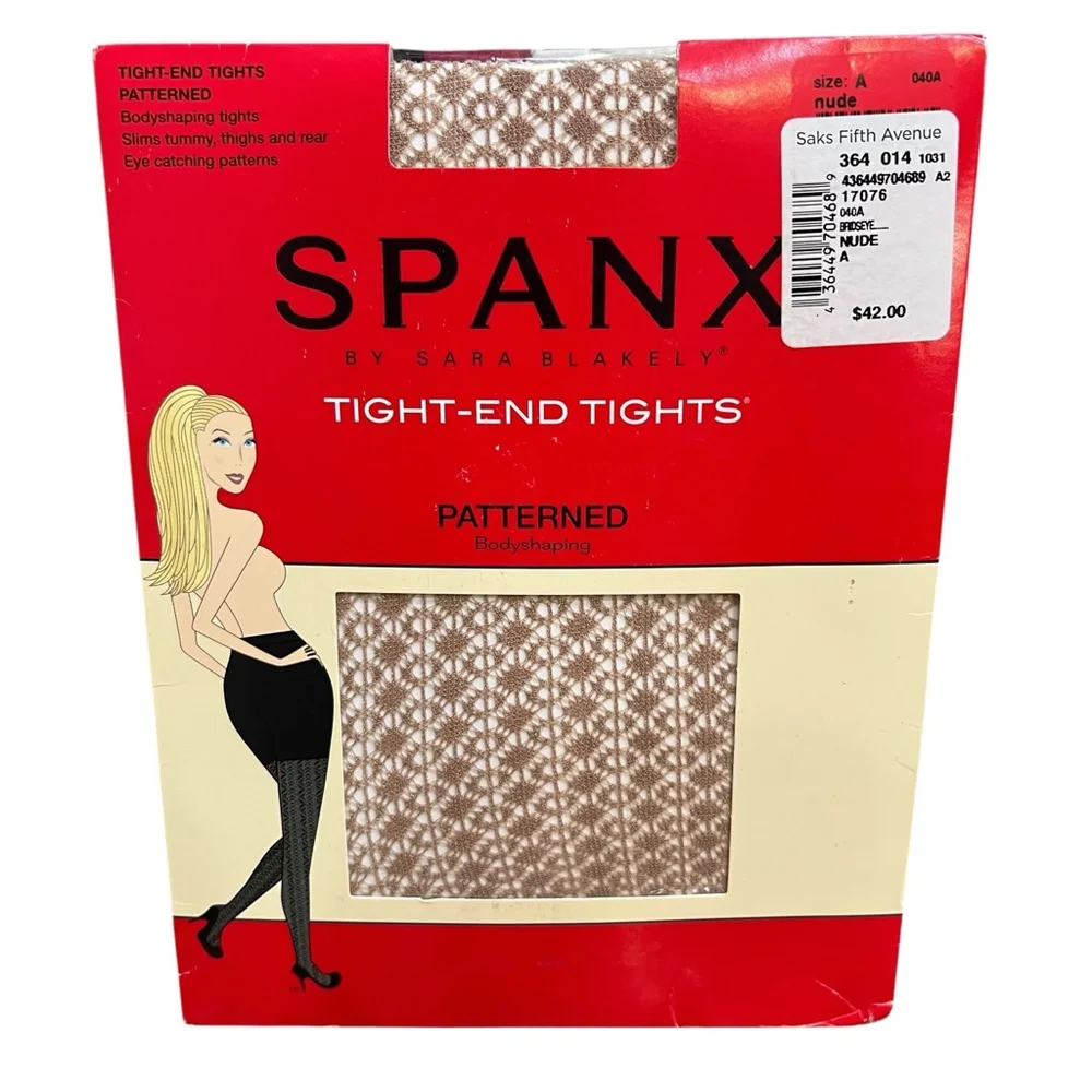 Spanx Tight-End Patterned Bodyshaping Tights Size A Nude New in Package - Picture 1 of 6